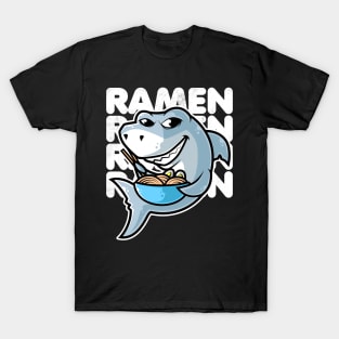 Shark Ramen Bowl Kawaii Neko Anime Japanese Noodles product T-Shirt